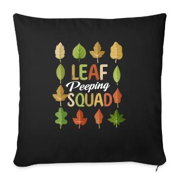 Leaf Peeping Squad Autumn Leaf Peeper - Sofa pillowcase 17,3'' x 17,3'' (45 x 45 cm) - black - Front
