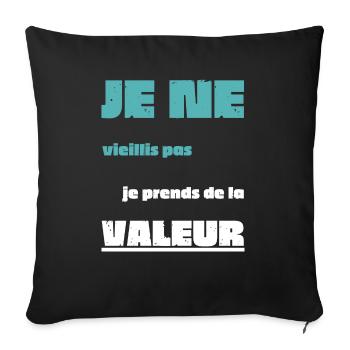 Men's, Women's, Humorous, Humorous T-Shirt Gift - Sofa pillowcase 17,3'' x 17,3'' (45 x 45 cm) - black - Front