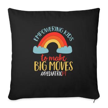 Physiotherapie Kinderphysiotherapeutin - Sofakissenbezug 45 x 45 cm - Schwarz - Vorne