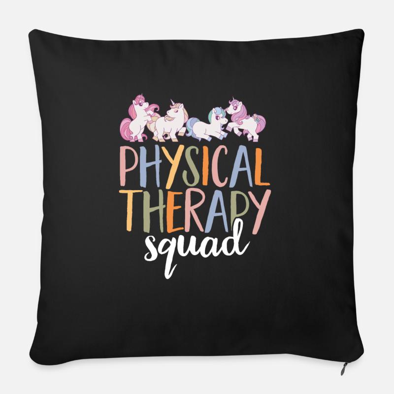 Physiotherapie Kinderphysiotherapeutin - Sofakissenbezug 45 x 45 cm - Schwarz