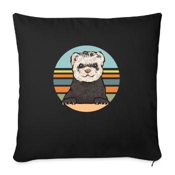 Ferret Owner Ferret - Sofa pillowcase 17,3'' x 17,3'' (45 x 45 cm) - black - Front