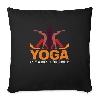 Yoga 002 - Sofa pillowcase 17,3'' x 17,3'' (45 x 45 cm) - black - Front