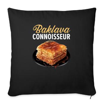 Baklava Pastry Dessert Food Lover Middle East - Sofa pillowcase 17,3'' x 17,3'' (45 x 45 cm) - black - Front