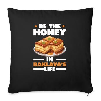 Baklava Pastry Dessert Food Lover Middle East - Sofa pillowcase 17,3'' x 17,3'' (45 x 45 cm) - black - Front