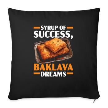 Baklava Pastry Dessert Food Lover Middle East - Sofa pillowcase 17,3'' x 17,3'' (45 x 45 cm) - black - Front