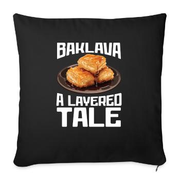 Baklava Pastry Dessert Food Lover Middle East - Sofa pillowcase 17,3'' x 17,3'' (45 x 45 cm) - black - Front