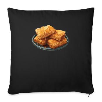 Baklava Pastry Dessert Food Lover Middle East - Sofa pillowcase 17,3'' x 17,3'' (45 x 45 cm) - black - Front