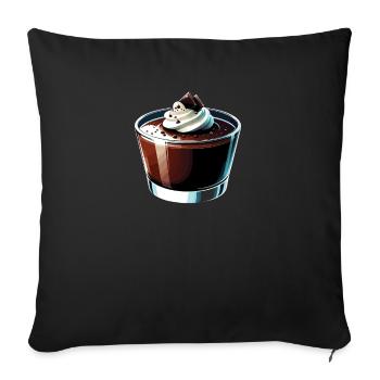 Chocolate Pudding Sweet Dessert Food Lover Foodie - Sofa pillowcase 17,3'' x 17,3'' (45 x 45 cm) - black - Front