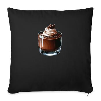 Chocolate Pudding Sweet Dessert Food Lover Foodie - Sofa pillowcase 17,3'' x 17,3'' (45 x 45 cm) - black - Front