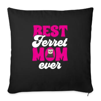 Ferret Owner Ferret - Sofa pillowcase 17,3'' x 17,3'' (45 x 45 cm) - black - Front