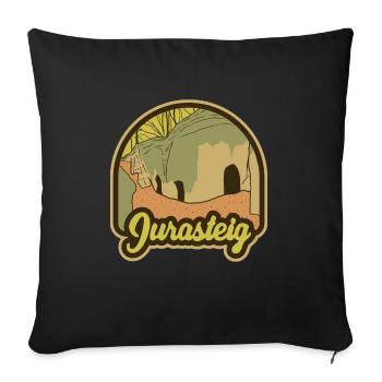 Sentier du Jura - Housse de coussin décorative 45 x 45 cm - noir - Devant