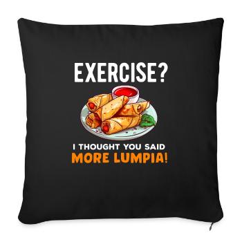 Philippines Philippines Femmes Hommes Cuisine philippine - Housse de coussin décorative 45 x 45 cm - noir - Devant