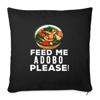 Philippines Philippines Femmes Hommes Cuisine philippine - Housse de coussin décorative 45 x 45 cm - noir - Devant