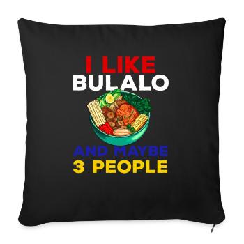 Filipino Philippines Women Men Filipino Food - Sofa pillowcase 17,3'' x 17,3'' (45 x 45 cm) - black - Front