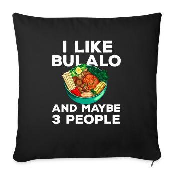 Filipino Philippines Women Men Filipino Food - Sofa pillowcase 17,3'' x 17,3'' (45 x 45 cm) - black - Front