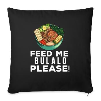 Philippines Philippines Femmes Hommes Cuisine philippine - Housse de coussin décorative 45 x 45 cm - noir - Devant