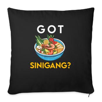 Filipino Philippines Women Men Filipino Food - Sofa pillowcase 17,3'' x 17,3'' (45 x 45 cm) - black - Front