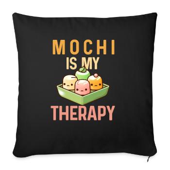 Mochi Japanese Rice Cake Candy Snack Sweet Mochi - Sofa pillowcase 17,3'' x 17,3'' (45 x 45 cm) - black - Front