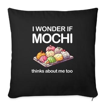 Mochi Japanese Rice Cake Candy Snack Sweet Mochi - Sofa pillowcase 17,3'' x 17,3'' (45 x 45 cm) - black - Front
