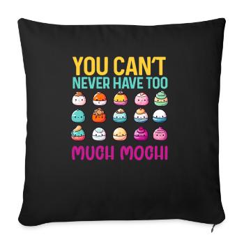 Mochi Japanese Rice Cake Candy Snack Sweet Mochi - Sofa pillowcase 17,3'' x 17,3'' (45 x 45 cm) - black - Front