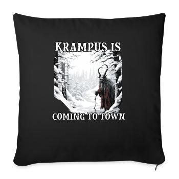 Krampus mask Krampus costume Kramperl Evil Santa - Sofa pillowcase 17,3'' x 17,3'' (45 x 45 cm) - black - Front