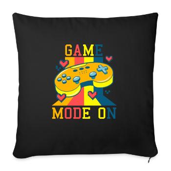 Game Mode On: Retro Gaming Controller Poster - Sofa pillowcase 17,3'' x 17,3'' (45 x 45 cm) - black - Front