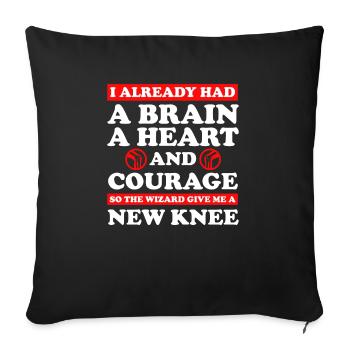 Knee Surgery Recovery Joint Replacement - Sofa pillowcase 17,3'' x 17,3'' (45 x 45 cm) - black - Front