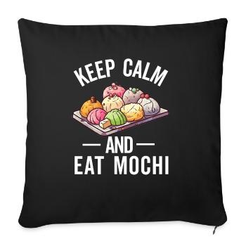 Mochi Japanese Rice Cake Candy Snack Sweet Mochi - Sofa pillowcase 17,3'' x 17,3'' (45 x 45 cm) - black - Front