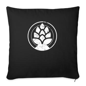 Bière artisanale maître brasseur houblon cadeau - Housse de coussin décorative 45 x 45 cm - noir - Devant