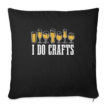 Bière artisanale maître brasseur houblon cadeau - Housse de coussin décorative 45 x 45 cm - noir - Devant