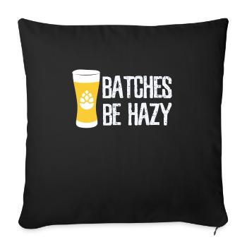 Bière artisanale maître brasseur houblon cadeau - Housse de coussin décorative 45 x 45 cm - noir - Devant