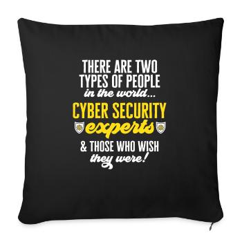 Cybersecurity Hackers IT Security - Sofa pillowcase 17,3'' x 17,3'' (45 x 45 cm) - black - Front