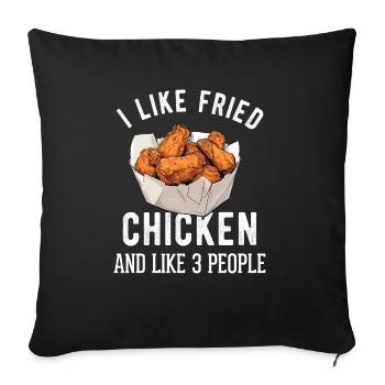 Chicken and Waffles Fried Chicken Wings Lover - Sofa pillowcase 17,3'' x 17,3'' (45 x 45 cm) - black - Front