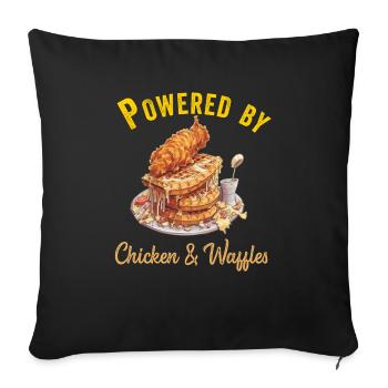 Chicken and Waffles Fried Chicken Wings Lover - Sofa pillowcase 17,3'' x 17,3'' (45 x 45 cm) - black - Front