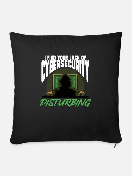 Cybersecurity Hacker IT-Sicherheit - Sofakissenbezug 45 x 45 cm - Schwarz