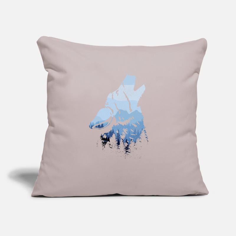 Howling Wolf Gift Sofa pillowcase 17,3'' x 17,3'' (45 x 45 cm)