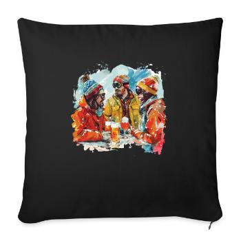 Après Party Mountains Snow Bunny Ski - Sofa pillowcase 17,3'' x 17,3'' (45 x 45 cm) - black - Front