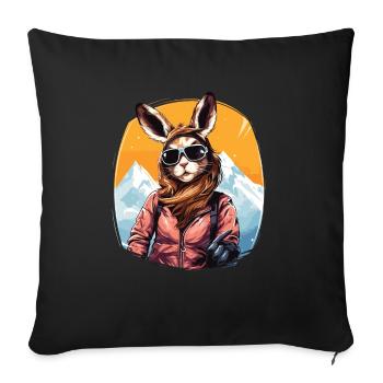 Après Party Mountains Snow Bunny Ski - Sofa pillowcase 17,3'' x 17,3'' (45 x 45 cm) - black - Front