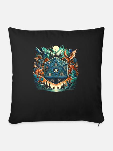 Rollenspiel RPG Master Videospiel Gamer - Sofakissenbezug 45 x 45 cm - Schwarz