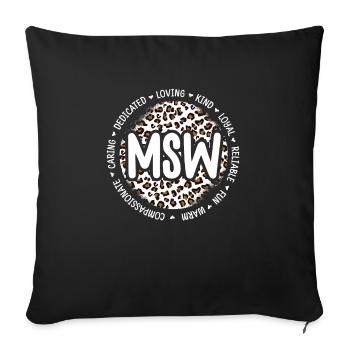 Master Of Social Work Soziale Arbeit Studium - Sofakissenbezug 45 x 45 cm - Schwarz - Vorne