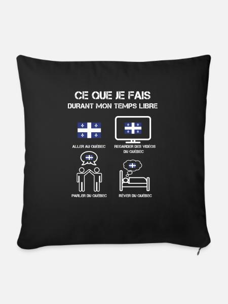 Freizeit Quebec - Sofakissenbezug 45 x 45 cm - Schwarz