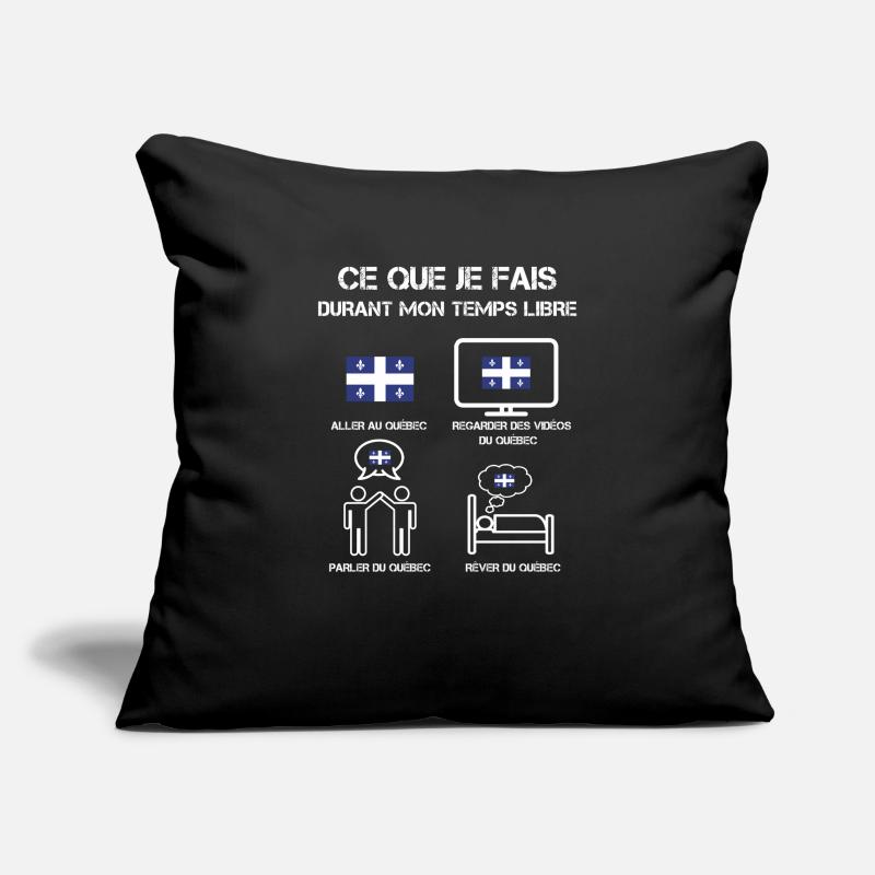 temps libre Québec Housse de coussin décorative 45 x 45 cm