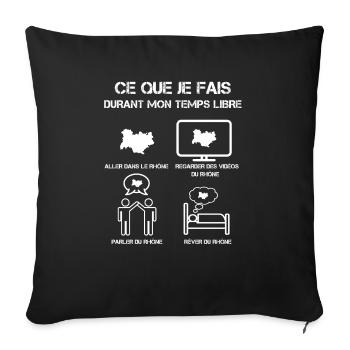 temps libre Rhône - Housse de coussin décorative 45 x 45 cm - noir - Devant