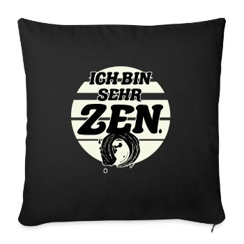 Zen symbol - Sofa pillowcase 17,3'' x 17,3'' (45 x 45 cm) - black - Front