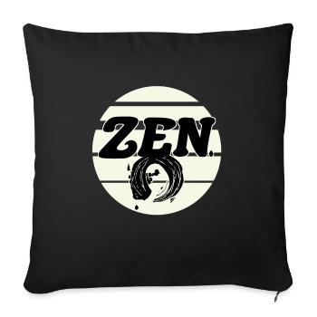 Zen - Sofa pillowcase 17,3'' x 17,3'' (45 x 45 cm) - black - Front