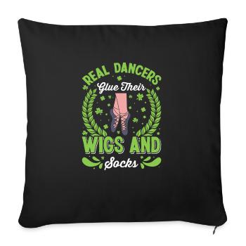 Irish Dance Irish Dancing - Sofa pillowcase 17,3'' x 17,3'' (45 x 45 cm) - black - Front