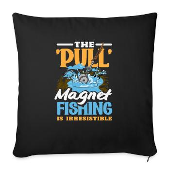 Magnetfischen Detektion Schatzsuche - Sofakissenbezug 45 x 45 cm - Schwarz - Vorne