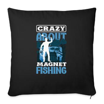 Magnetfischen Detektion Schatzsuche - Sofakissenbezug 45 x 45 cm - Schwarz - Vorne