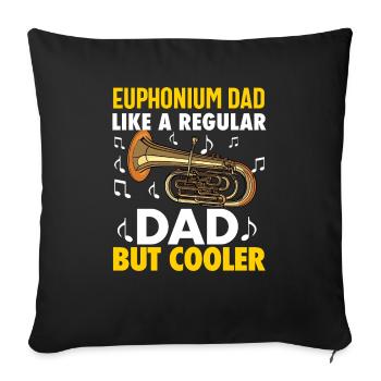 Funny Euphonium Player For Men Women Euphonist - Sofa pillowcase 17,3'' x 17,3'' (45 x 45 cm) - black - Front