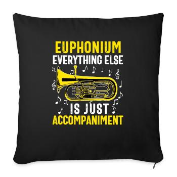 Funny Euphonium Player For Men Women Euphonist - Sofa pillowcase 17,3'' x 17,3'' (45 x 45 cm) - black - Front
